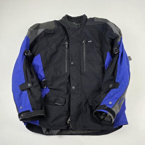 REV'IT! Motorcycle Jacket Mens Extra Large Black Blue Textile Adventure Touring - Picture 1 of 11